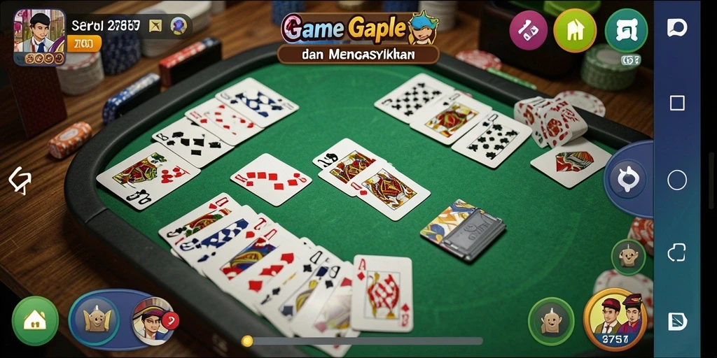 Tampilan gameplay Gaple yang seru dan interaktif.