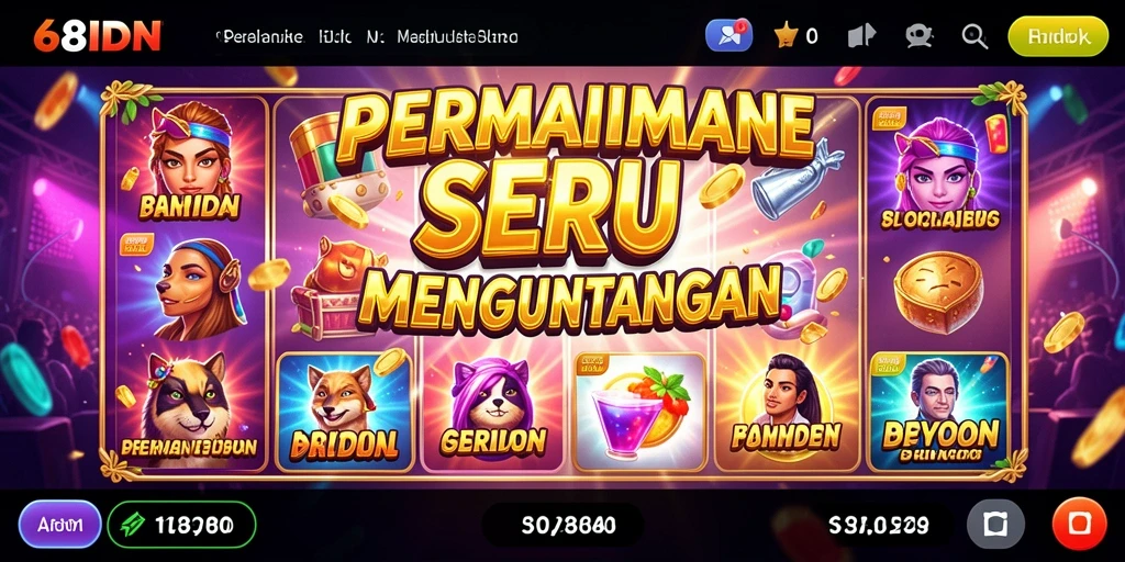 Tampilan gameplay Slot yang menggembirakan dan penuh warna.