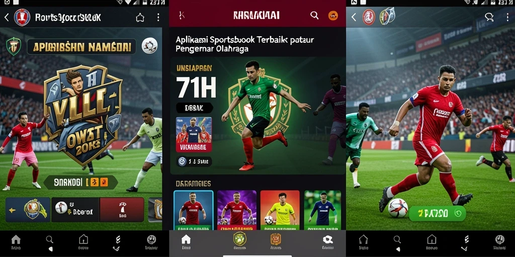 Tampilan menarik aplikasi 71H saat melakukan taruhan olahraga.