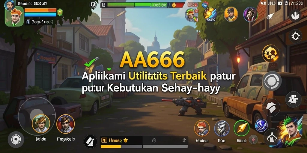 Screenshot utama AA666 menunjukkan fitur utilitas yang lengkap.