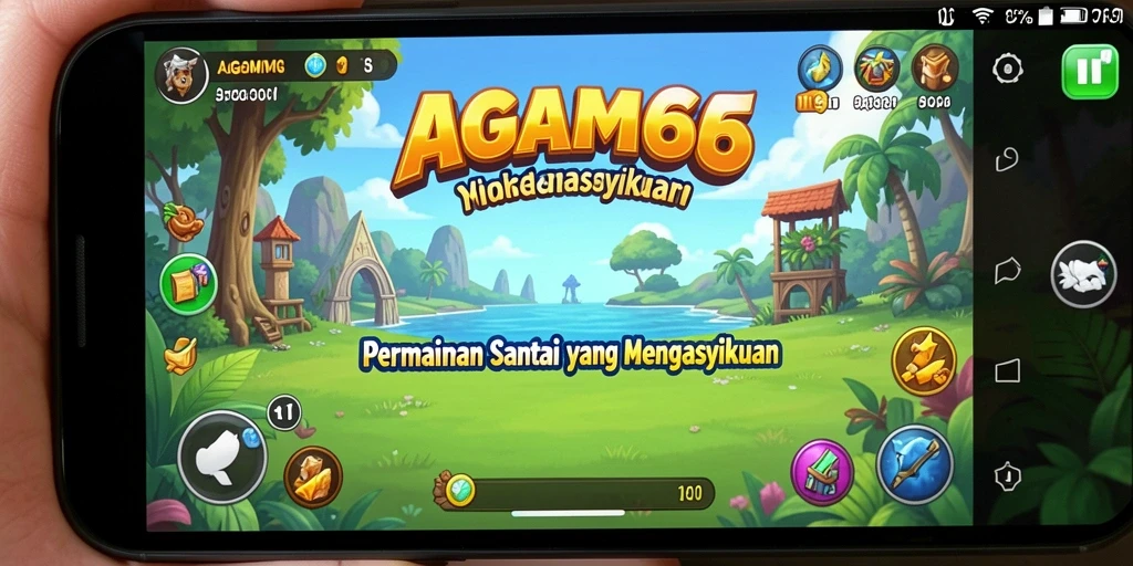 Screenshot menunjukkan momen seru saat bermain game Casual AGAM66.
