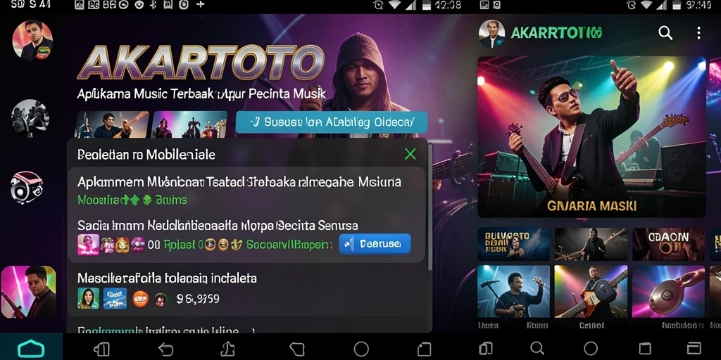 Tampilan gameplay interaktif dari aplikasi AKARTOTO yang seru