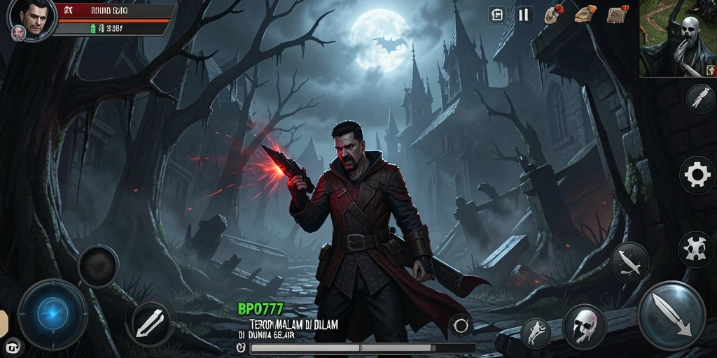 Tampilan gameplay menakutkan yang menggambarkan suasana Horror di BPO777.