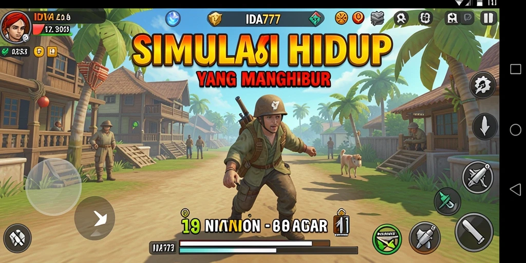 Screenshot gameplay IDA777 yang menunjukkan interaksi karakter dalam simulasi.