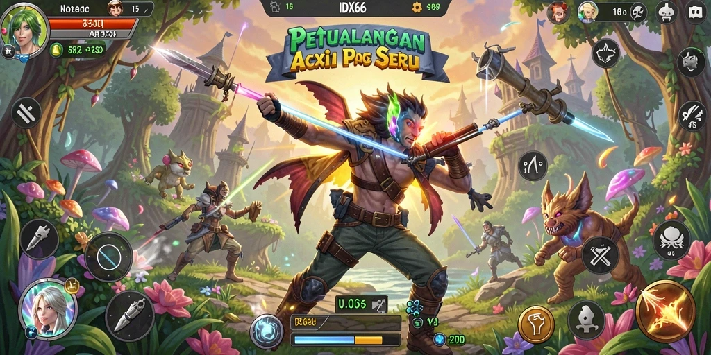 Screenshot utama IDX66 menampilkan aksi seru dalam gameplay ARPG.