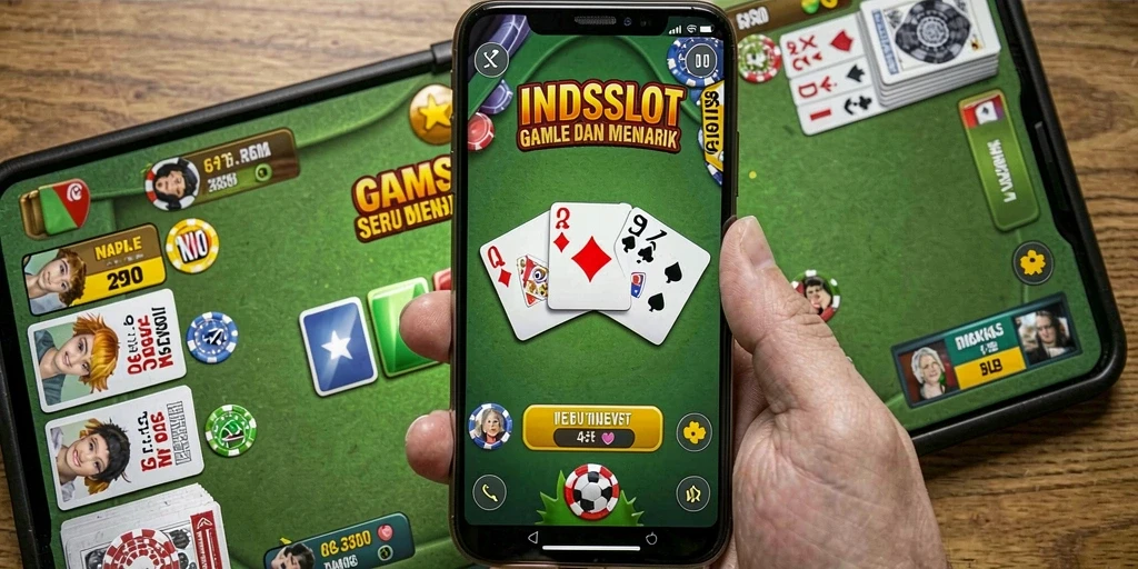 Tangkapan layar gameplay INDSLOT yang menunjukkan suasana seru permainan Gaple.