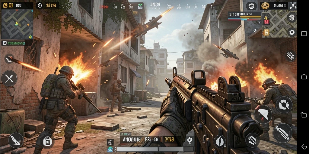 Tampilan gameplay JIN33 saat beraksi dalam pertempuran FPS.