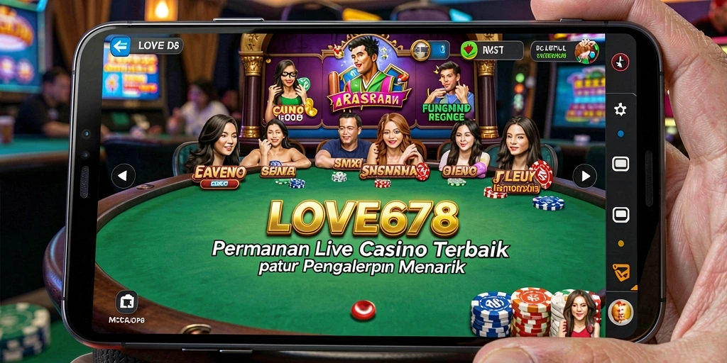 Tampilan gameplay LIVE Casino yang mendebarkan di LOVE678.
