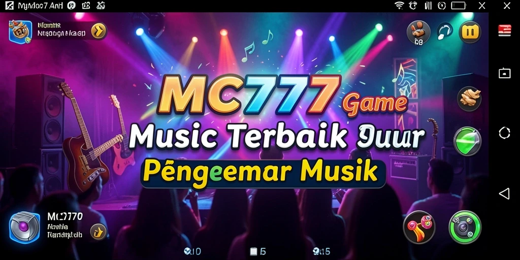 Tampilan gameplay MC777 yang seru dan interaktif dalam permainan musik.