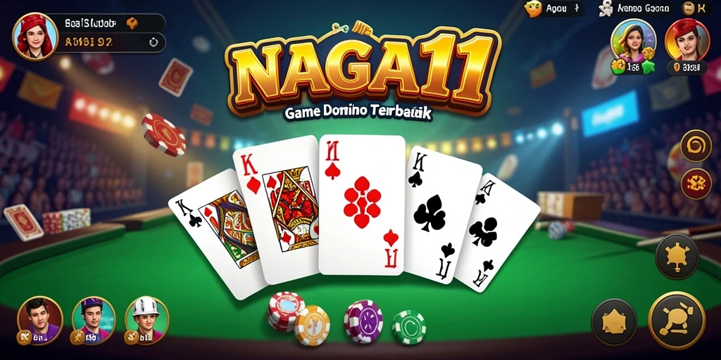 Screenshot gameplay dari NAGA11 menampilkan keasyikan bermain Domino.