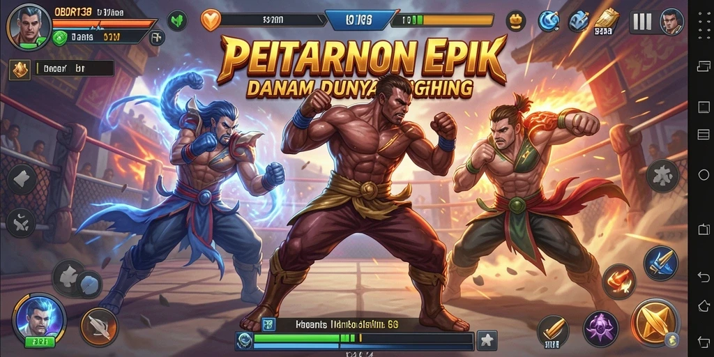 Tangkapan layar OBOR138 menampilkan aksi pertarungan yang mendebarkan.