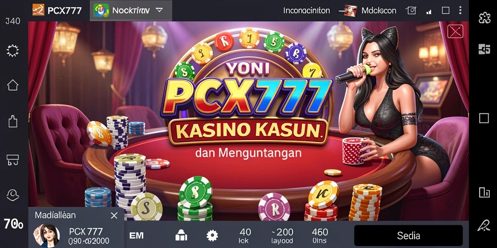 Tampilan gameplay seru dan menarik dalam PCX777 kasino.