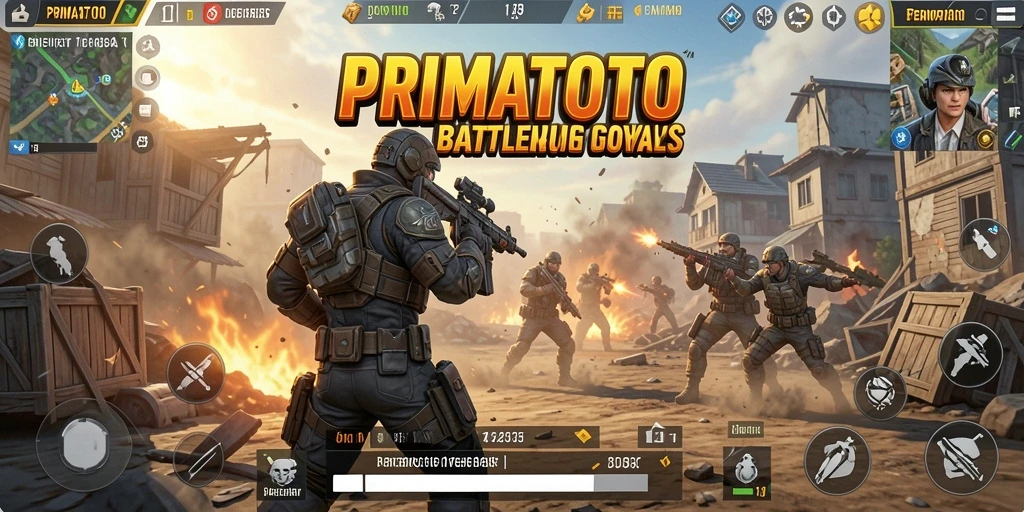 Gameplay seru dalam pertempuran Battle Royale yang mendebarkan.