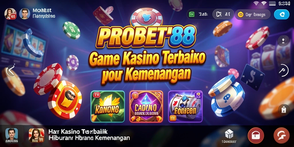 Screenshot PROBET88 menampilkan suasana bermain kasino yang mengasyikan.