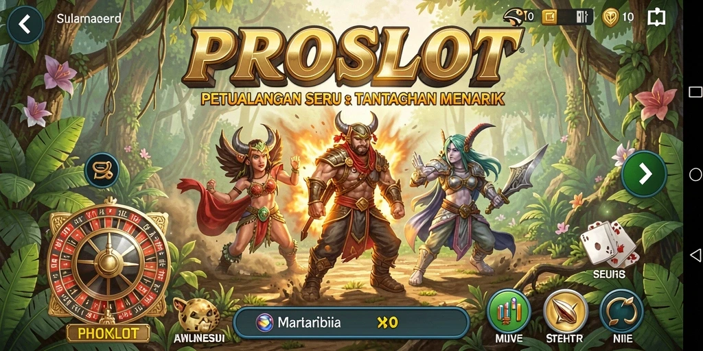 Tampilan gameplay seru dari PROSLOT yang penuh tantangan dan petualangan.