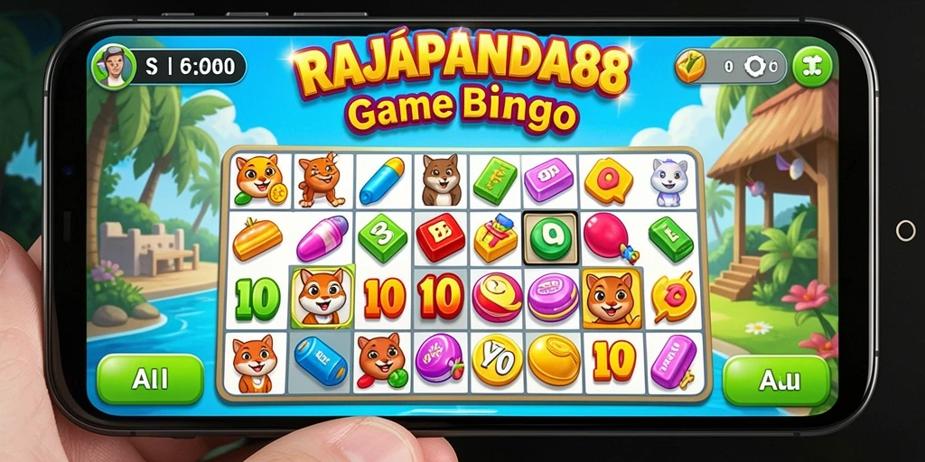 Screenshot gameplay <strong>RAJAPANDA88</strong> menampilkan suasana permainan Bingo yang seru.