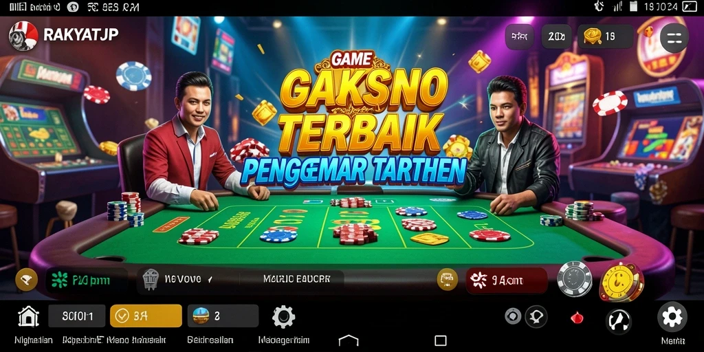 Tampilan gameplay RAKYATJP yang seru dan interaktif dengan berbagai permainan Kasino.