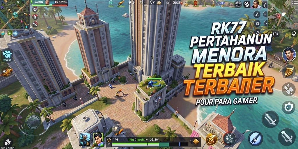 Gameplay menara pertahanan menegangkan dan strategis di RK77.