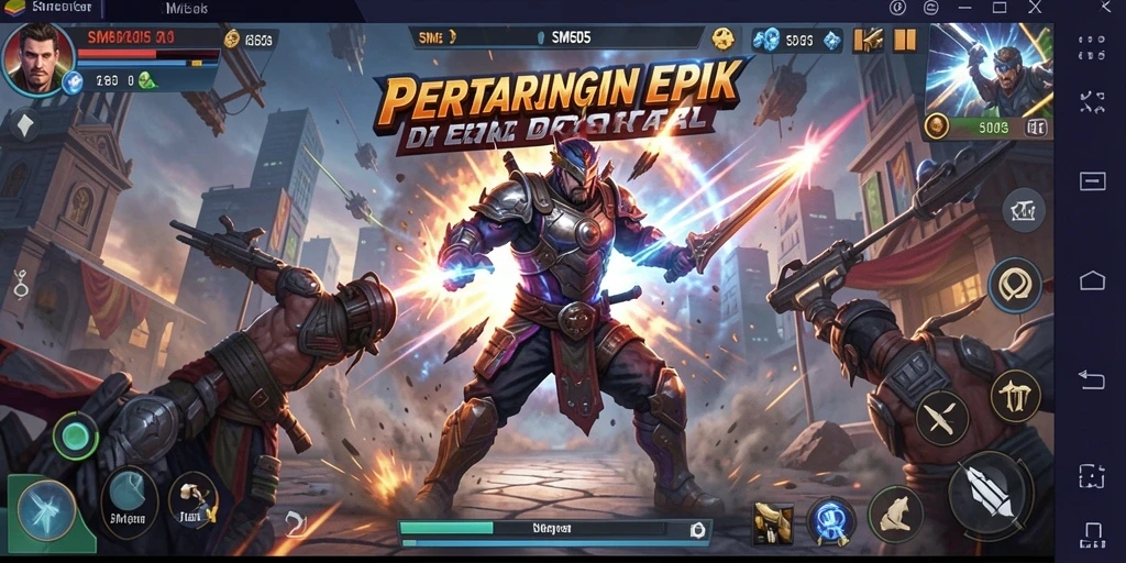 Tampilan gameplay SM605 yang penuh aksi dan intens.