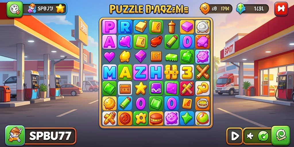 Tampilan gameplay SPBU77 yang menantang dan mengasyikkan.