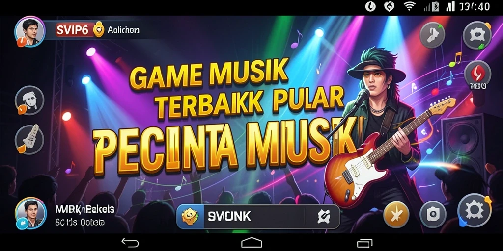 Screenshot gameplay SVIP6 menampilkan pengalaman musik interaktif.
