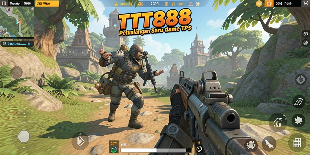 Tampilan gameplay TTT888 yang mendebarkan dan penuh aksi.
