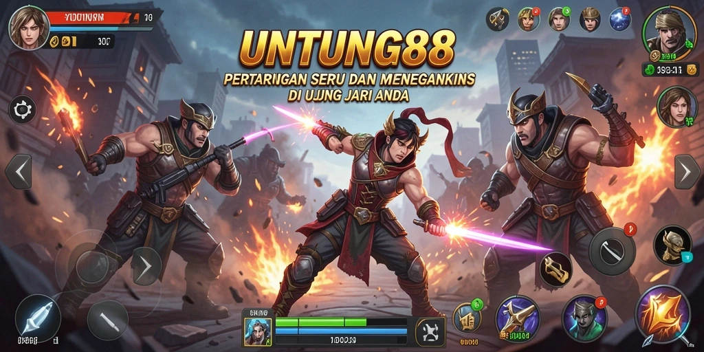 Screenshot gameplay UNTUNG88 yang menampilkan aksi pertarungan seru.