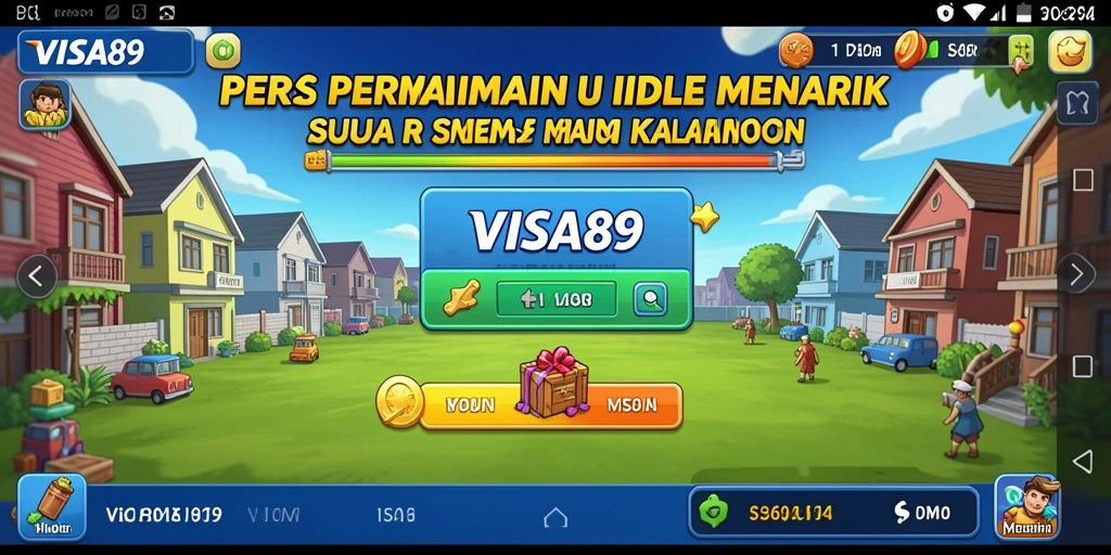 Screenshot gameplay menunjukkan kemajuan karakter dan item di <strong>VISA89</strong>.