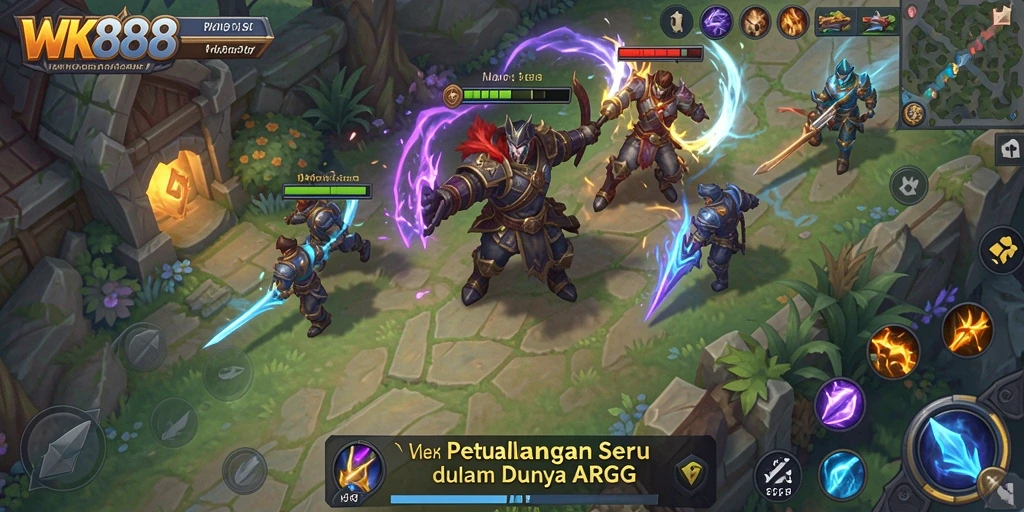 Tampilan gameplay seru dari WK888 yang menunjukkan aksi ARPG.